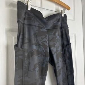 lululemon athletica Dark Gray & Black Camo High-Rise Leggings with Side Pockets